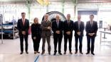 Embraer, OGMA and Pratt & Whitney executives at GTF induction ceremony