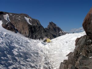 Snow gulley at Camp Muir